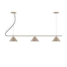 Montclair Light Works CHA421-18-C21-L12 - 3-Light Linear Pinnacle LED Chandelier with White SJT Cord, Clay
