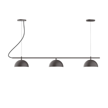 Montclair Light Works CHA431-57-C21-L12 - 3-Light Linear Arcade LED Chandelier with White SJT Cord, Bronze Matte