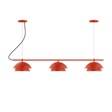 Montclair Light Works CHAX445-26-L12 - 3-Light Linear Nest LED Chandelier, Vermillion