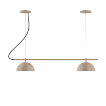 Montclair Light Works CHB431-18-L12 - 2-Light Linear Arcade LED Chandelier, Clay