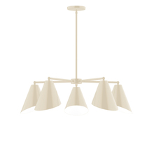 Montclair Light Works CHC415-16 - 5-Light Jasmine Chandelier, Cream