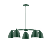 Montclair Light Works CHC417-42 - 5-Light Jill Chandelier, Forest Green