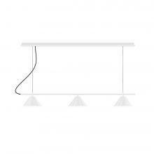 Montclair Light Works CHB431-50-C21-L12 - 2-Light Linear Arcade LED Chandelier with White SJT Cord, Navy