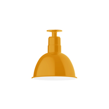 Montclair Light Works FMB116-21 - 12" Deep Bowl shade, flush mount ceiling light, Bright Yellow