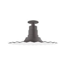 Montclair Light Works FMB159-57 - 16" Radial shade, Flush Mount Light ceiling light, Bronze Matte