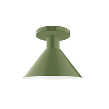 Montclair Light Works FMDX451-22 - 8" Chase Flush Mount, Fern Green