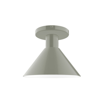 Montclair Light Works FMDX451-24 - 8" Chase Flush Mount, Moss Green