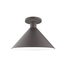 Montclair Light Works FMDX466-57 - 12" Chase Flush Mount, Bronze Matte