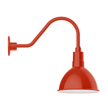 Montclair Light Works GNA115-26 - 10" Deep Bowl shade, gooseneck wall mount, Vermillion