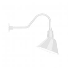 Montclair Light Works GNB103-44 - 12" Angle shade gooseneck wall mount, White