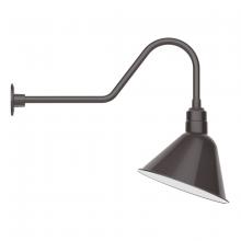 Montclair Light Works GNC104-51 - 14" Angle shade gooseneck wall mount, Architectural Bronze