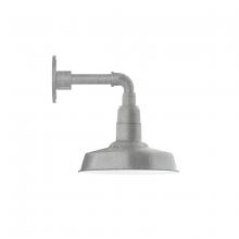 Montclair Light Works GNM181-49 - 10" Warehouse shade, straight arm wall mount, Painted Galvanized