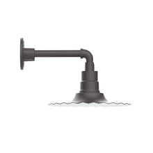 Montclair Light Works GNN158-57 - 12" Radial shade, Straight Arm wall mount, Bronze Matte