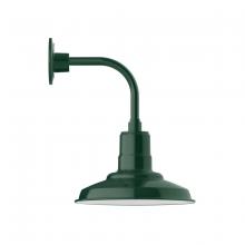 Montclair Light Works GNT182-42 - 12" Warehouse shade, Curved Arm wall mount, Forest Green