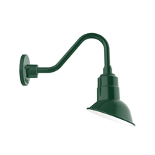 Montclair Light Works GNV101-42 - 7" Angle shade gooseneck wall mount, Forest Green