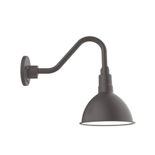 Montclair Light Works GNV115-57 - 10" Deep Bowl shade, gooseneck wall mount, Bronze Matte