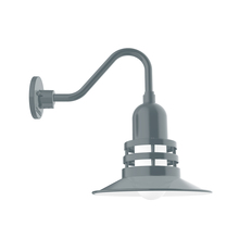 Montclair Light Works GNV148-40 - 12" Atomic shade, Gooseneck wall mount, Slate Gray