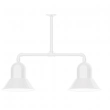 Montclair Light Works MSD123-44 - 12" Prima, 2-light stem hung pendant, White