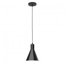 Montclair Light Works PEB416-41-C21 - 8" Jerome shade, white cord with canopy, Black