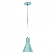 Montclair Light Works PEB416-48-C21 - 8" Jerome shade, white cord with canopy, Sea Green
