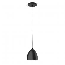 Montclair Light Works PEB417-41-C21 - 6" Jill shade, white cord with canopy, Black