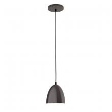Montclair Light Works PEB417-51-C21 - 6" Jill shade, white cord with canopy, Architectural Bronze