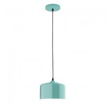 Montclair Light Works PEB419-48-C21 - 8.5" Julia shade, white cord with canopy, Sea Green