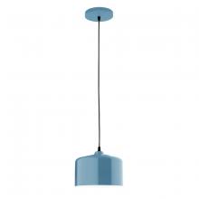Montclair Light Works PEB419-54-C21 - 8.5" Julia shade, white cord with canopy, Light Blue