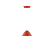 Montclair Light Works PEB421-26 - 8" Pinnacle Pendant, Vermillion