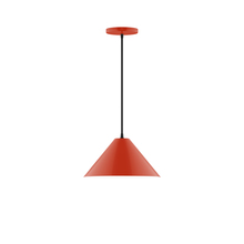 Montclair Light Works PEB422-26 - 12" Pinnacle Pendant, Vermillion