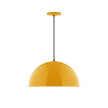 Montclair Light Works PEB433-21-C21 - 18" Arcade Pendant, white cord with canopy, Bright Yellow