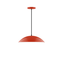 Montclair Light Works PEB438-26-C21 - 16" Plateau Pendant, white cord with canopy, Vermillion