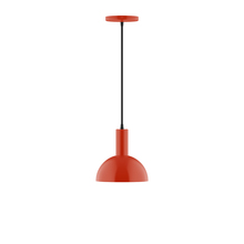 Montclair Light Works PEBX456-26-C21 - 8" Ray Pendant, white cord with canopy, Vermillion