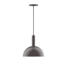 Montclair Light Works PEBX471-57-C21 - 12" Ray Pendant, white cord with canopy, Bronze Matte