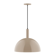 Montclair Light Works PEBX472-18-C21 - 18" Ray Pendant, white cord with canopy, Clay