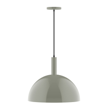 Montclair Light Works PEBX472-24-C21 - 18" Ray Pendant, white cord with canopy, Moss Green