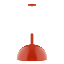 Montclair Light Works PEBX472-26-C21 - 18" Ray Pendant, white cord with canopy, Vermillion