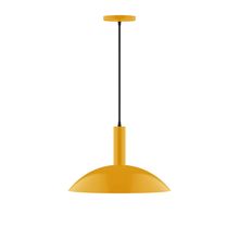 Montclair Light Works PEBX476-21-C21 - 16" Glow Pendant, white cord with canopy, Bright Yellow