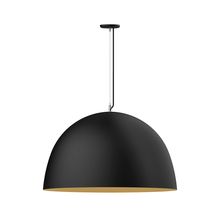Montclair Light Works PEG215-41-75-C21-L14 - 36" XL Choices Deep Dome Shade, medium base, SS cable, white cord w/ canopy