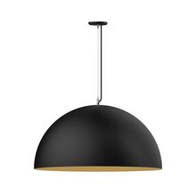 Montclair Light Works PEG231-41-75-L14 - 36" XL Choices Shallow Dome Shade, medium base, SS cable, black cord w/ canopy