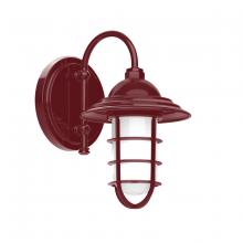 Montclair Light Works SCB052-55 - 8" Vaportite, wall light, Barn Red