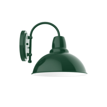 Montclair Light Works SCC106-42 - 12" Cafe shade, wall mount sconce, Forest Green