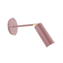Montclair Light Works SCQ440-20-91 - Martin Adjustable Wall Sconce, Mauve with Brushed Brass Swivels