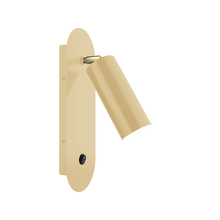 Montclair Light Works SCR440-17-91 - Martin Adjustable Wall Sconce, Ivory with Brushed Brass Swivels