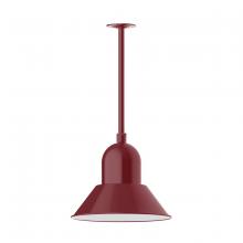 Montclair Light Works STA124-55 - 14" Prima, stem mount with canopy, Barn Red