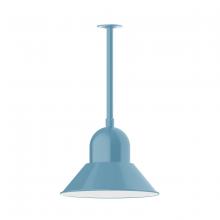Montclair Light Works STB125-54 - 16" Prima, stem mount with canopy, Light Blue