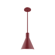 Montclair Light Works STG416-55 - 8" Jerome Stem Hung Pendant, Barn Red