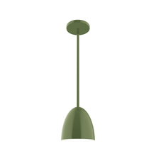 Montclair Light Works STG417-22 - 6" Jill Stem Hung Pendant, Fern Green