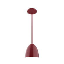 Montclair Light Works STG417-55 - 6" Jill Stem Hung Pendant, Barn Red