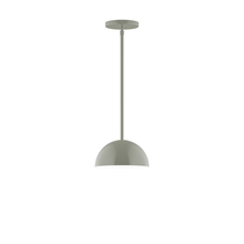 Montclair Light Works STG431-24 - 8" Arcade Stem Hung Pendant, Moss Green